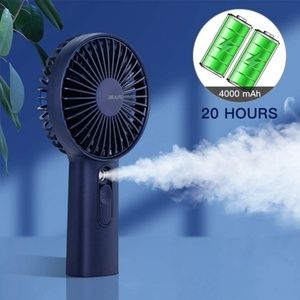 Handheld Misting Mini Fan, 4000 mAh Battery Operat